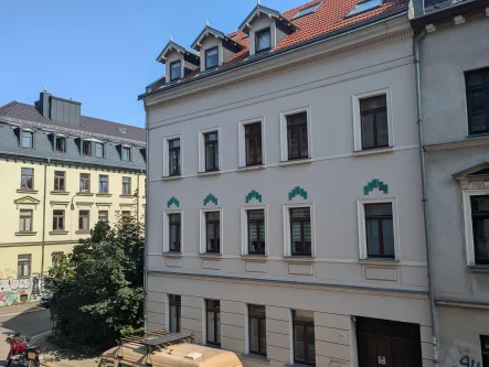 Außenansicht - Haus kaufen in Leipzig - Voll vermietetes Mehrfamilienhaus mit 4 Wohneinheiten im Leipziger Westen!