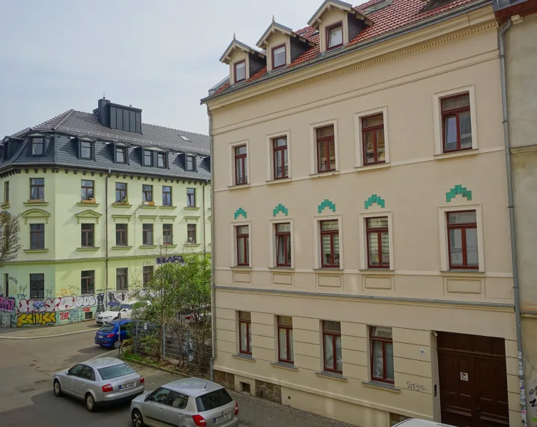 Außenansicht - Haus kaufen in Leipzig - Voll vermietetes Mehrfamilienhaus im Leipziger Westen in Nähe der Karl-Heine-Straße