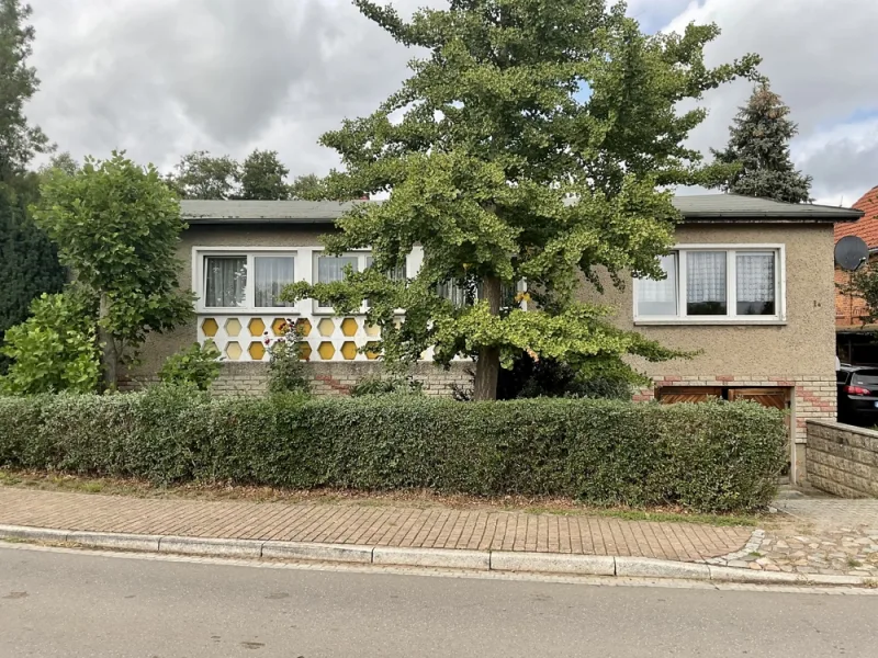 Vorderansicht Wohngebäude - Haus kaufen in Wust-Fischbeck OT Kabelitz - Zwangsversteigerung-freistehendes Einfamilienhaus am Biosphärenreservat Mittelelbe