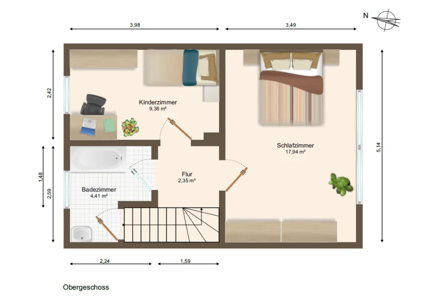 Grundriss Obergeschoss