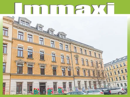 Hausansicht-Stockartstraße-Eigentumswohnung-Verkauf - Wohnung kaufen in Leipzig-Connewitz - CONNEWITZ + 1 RAUM WOHNUNG ZUM KAUF + ERDGESCHOSS + BALKON + PARKETT