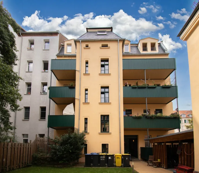Hofansicht - Zinshaus/Renditeobjekt kaufen in Leipzig / Connewitz - ATTRAKTIVES INVESTMENT // Mehrfamilienhaus im Leipziger Süden mit Traumrendite // 100% vermietet