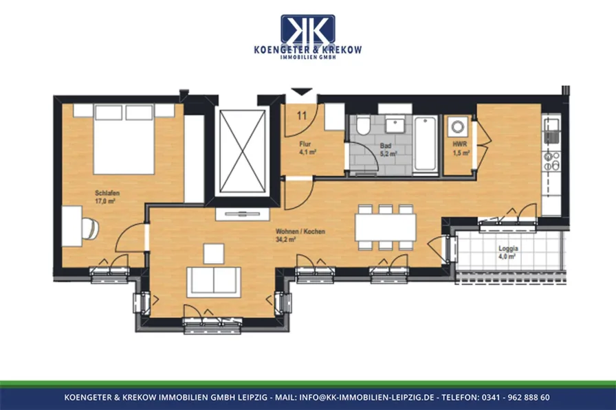 Grundriss WE 11