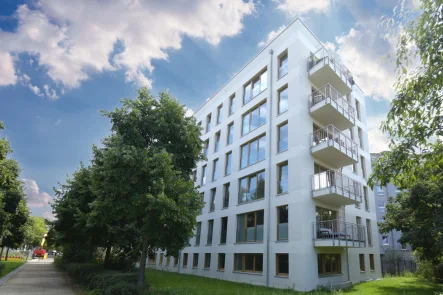 Gebäudeansicht - Wohnung kaufen in Leipzig - INVESTITION IN DIE ZUKUNFT! // Attraktive 2-Zimmer-ETW mit Tageslichtbad im Neubau KONSTANTIN21