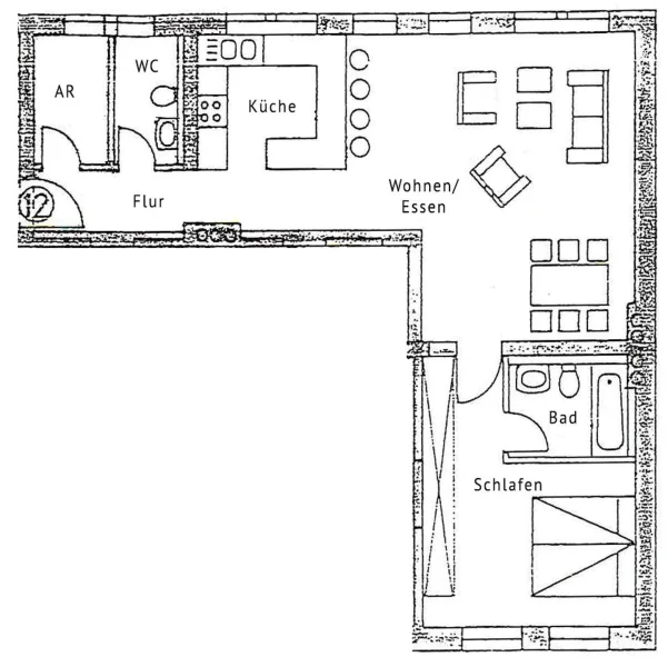 Grundriss WE 12