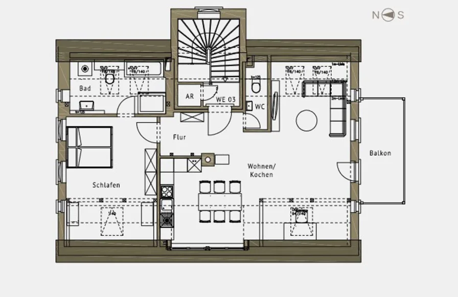 Grundriss WE 03