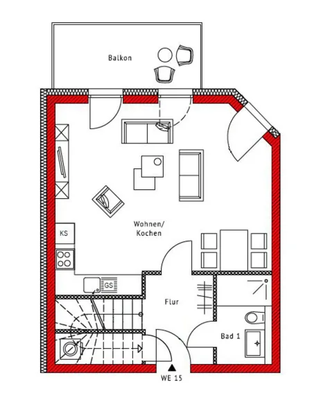 Grundriss WE 15_ unten