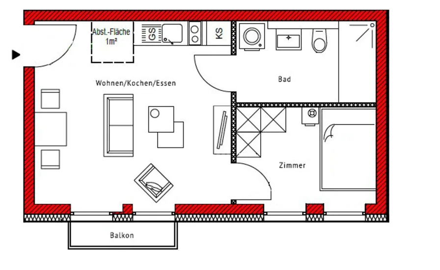 Grundriss WE 11