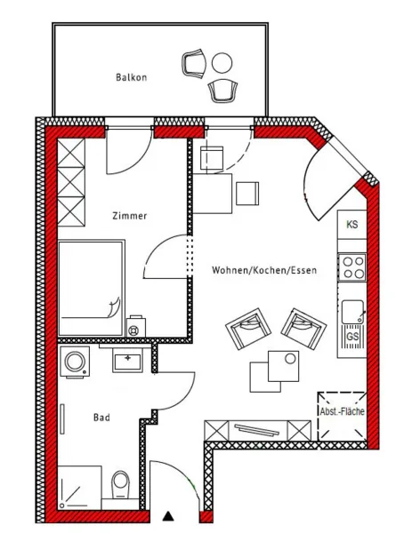 Grundriss WE 12