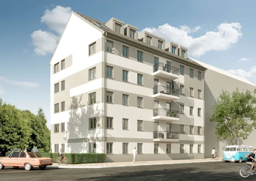 Visualisierung Gebäudeansicht - Wohnung mieten in Leipzig - EXKLUSIV & EINZIGARTIG // 4-Raum-Wohnung mit 85 m² Wohnfläche & Balkon