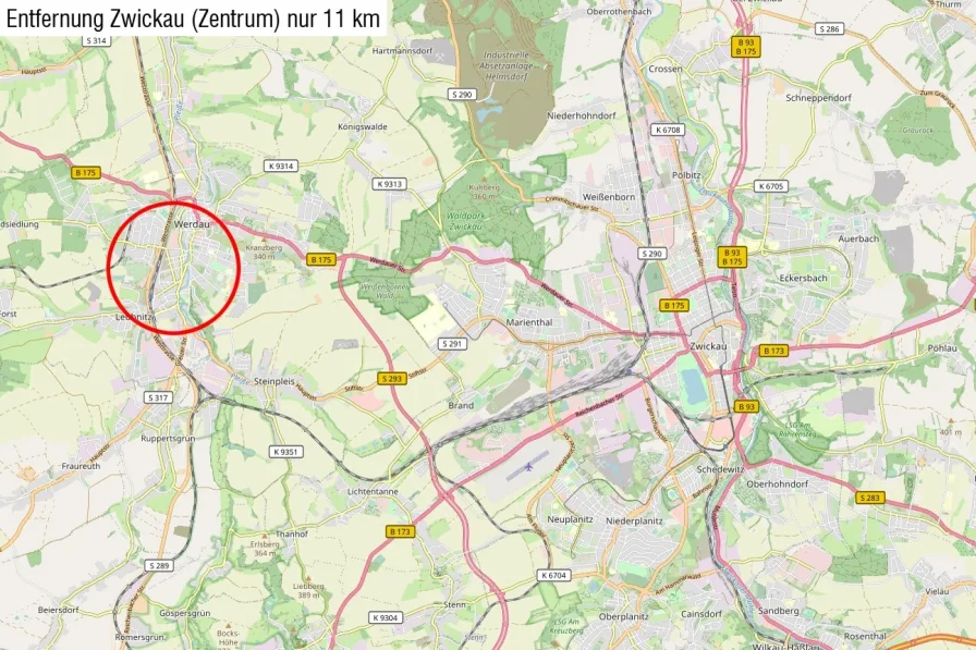 Werdau b. Zwickau | Mikrolage