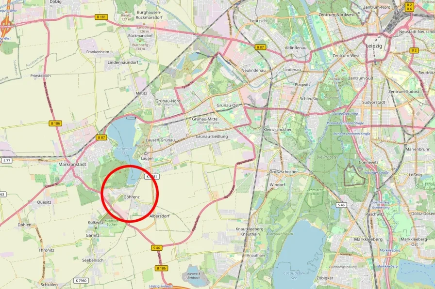Markranstädt - Göhrenz | Mikrolage (Quelle: OpenStreetMap)
