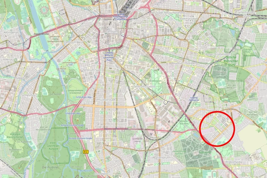 Leipzig - Stötteritz | Mikrolage (Quelle: OpenStreetMap)
