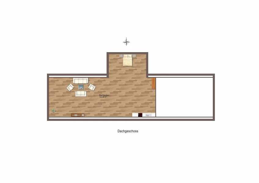 Colditz | Vierseitenhof | Haus 3 | Dachgeschoss | Ausbaureserve