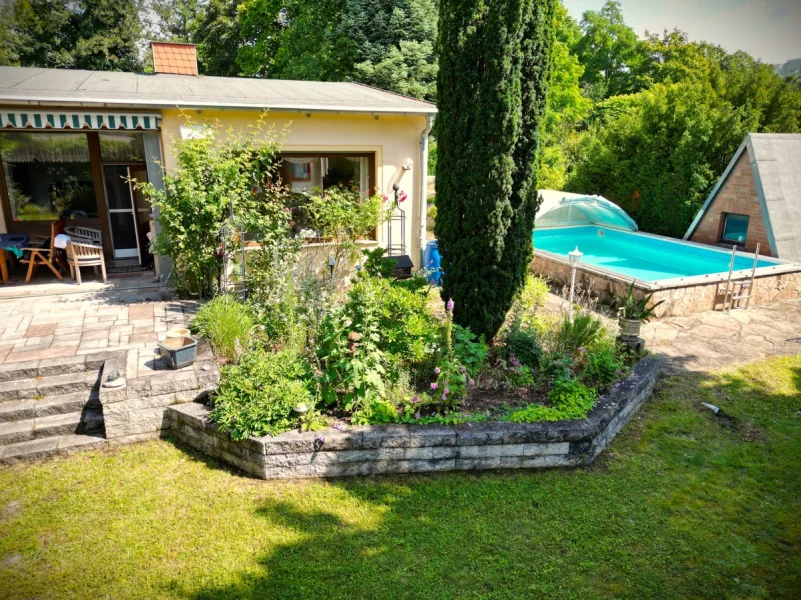 Gartenansicht - Haus kaufen in Halle - Ihr Traumzuhause an der idyllischen Dölauer Heide