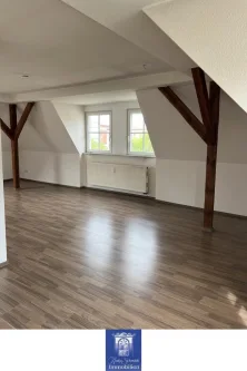 Wohnen - Wohnung mieten in Riesa - Individuelle und geräumige Dachwohnung! Tageslichtbad mit Wanne und Dusche! 