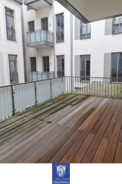 Terrasse - Wohnung mieten in Dresden - Exklusive Stadtwohnung ... Moderne Ausstattung, Fußbodenheizung, Deckenkühlung!