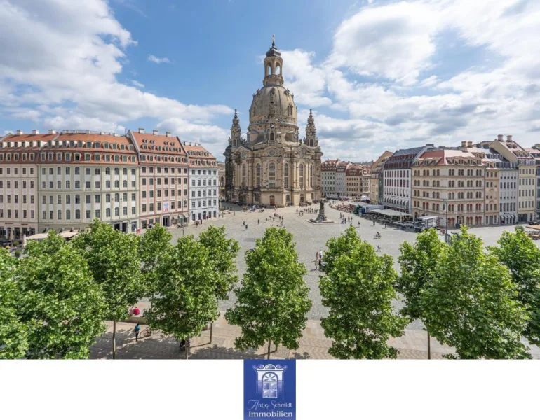 Blick aus der Wohnung - Wohnung mieten in Dresden - Elegante Stadtwohnung mit großem Balkon und traumhaften Blick zur Frauenkirche!