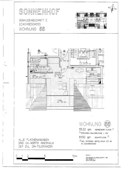 Wohnungsgrundriß - Wohnung kaufen in Barleben - Eigentumswohnung in der Residenz "Sonnenhof" in Barleben