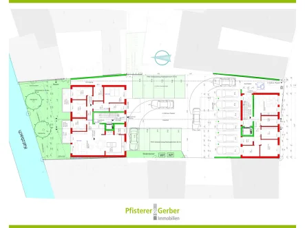 Startbild - Grundstück kaufen in Ubstadt-Weiher - Tolles Grundstück mit Planung für zwei Wohngebäude mit 9 Wohnungen und ca. 1000 m² Wohnfläche