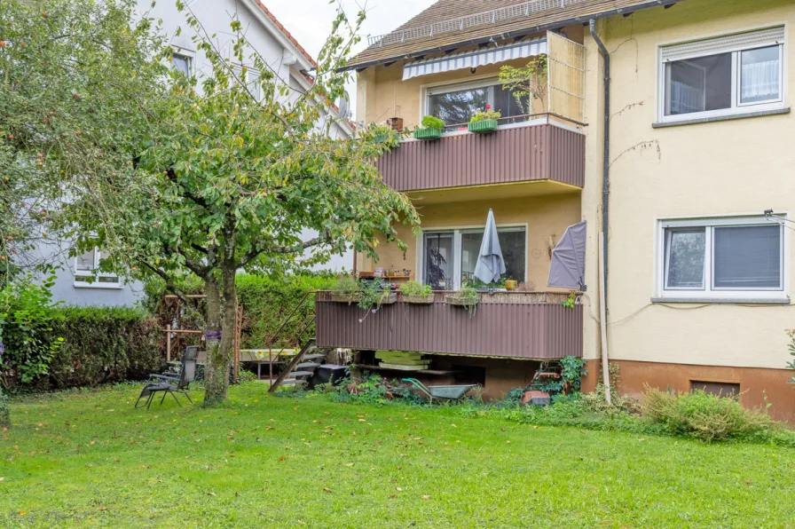 Gartenansicht auf Terrasse