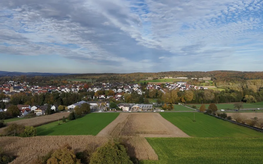 Vogelperspektive vom geplanten Standort des Grundstücks