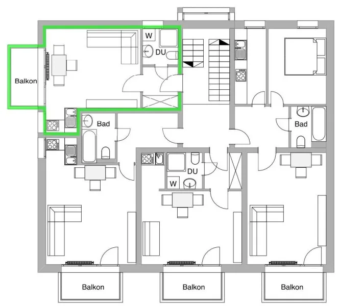 Grundriss Wohnung