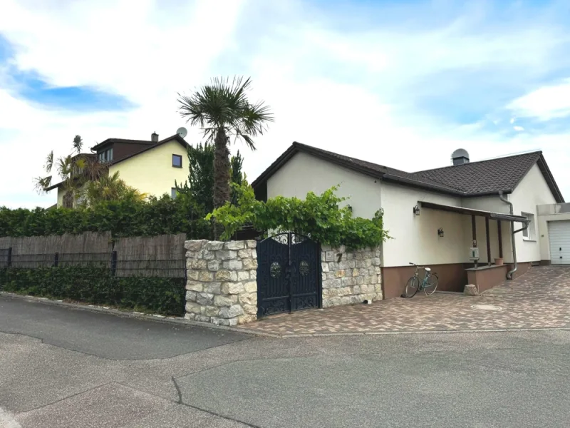 Ansicht - Haus kaufen in Sankt Leon-Rot - GLOBAL INVEST SINSHEIM | Tolles modernisiertes Einfamilienhaus mit Einliegerwohnung und mediterranem Garten in St. Leon