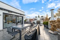 Dachterrasse in der Winterzeit