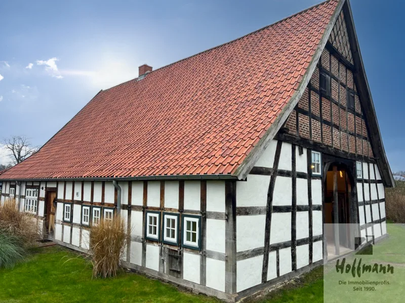 Außenansicht - Haus kaufen in Ostercappeln - Gesünder Wohnen im Denkmal: Die historische Vogtei!