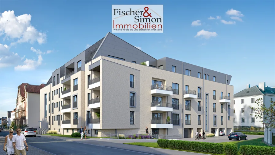 Moltke_Strasse - Wohnung kaufen in Nienburg - Nienburg-Neubau einer 3 Zi.Penthouse Wohnung m. Dachterrasse u. Loggia im Herzen der Stadt