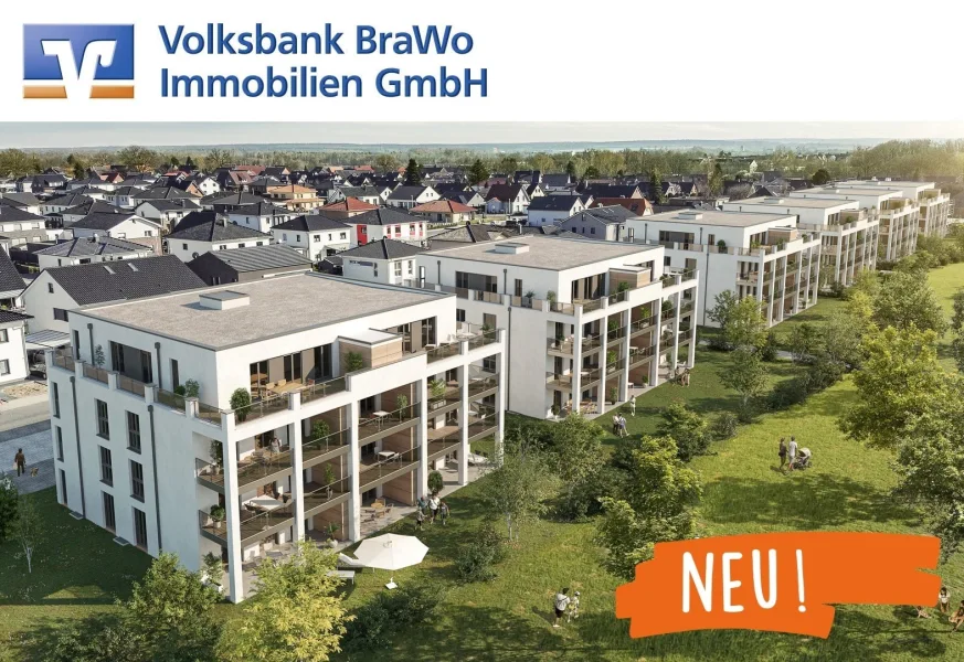 Außenansicht - Wohnung kaufen in Wolfsburg - Klare Architektur, hell, modern