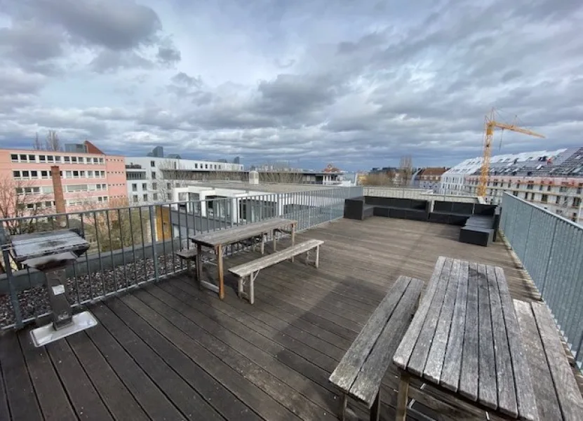 Dachterrasse - Büro/Praxis mieten in München - STOCK - Industrialstyle in Sendling