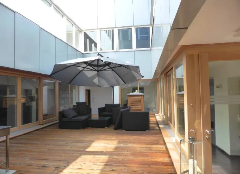 Atrium - Büro/Praxis mieten in München - STOCK - Dachterrasse | Westend | Neuwertig