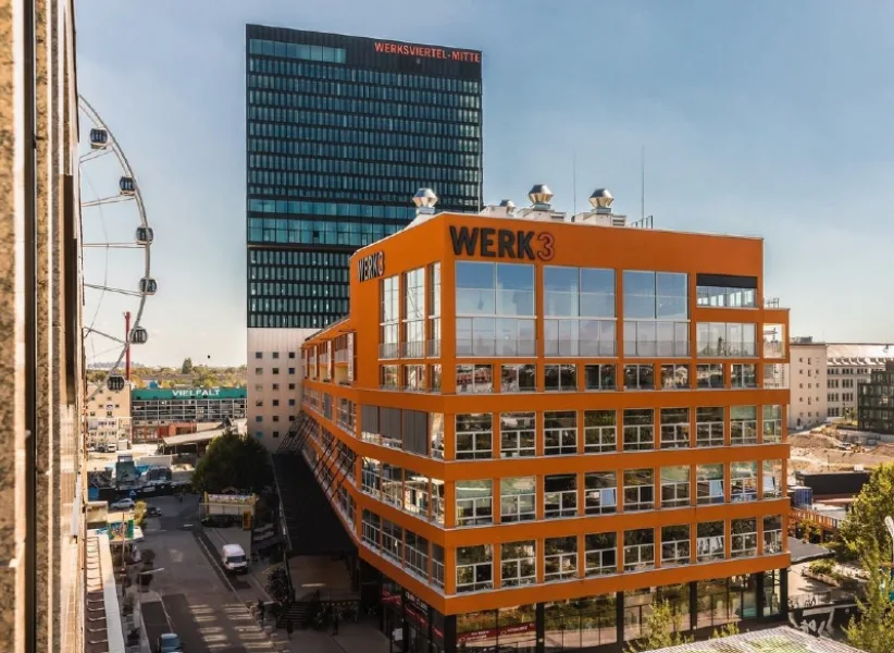 Außenbild - Büro/Praxis mieten in München - STOCK - Dachterrasse | Loft Architektur | Werksviertel