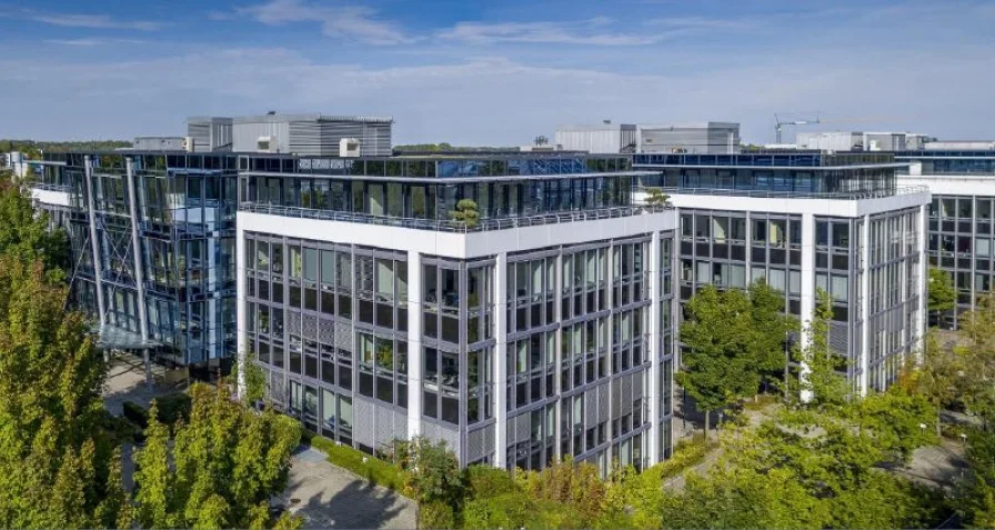 Außenansicht 1 - Büro/Praxis mieten in Ismaning - STOCK -  Tolle Architektur | Ismaning | modern