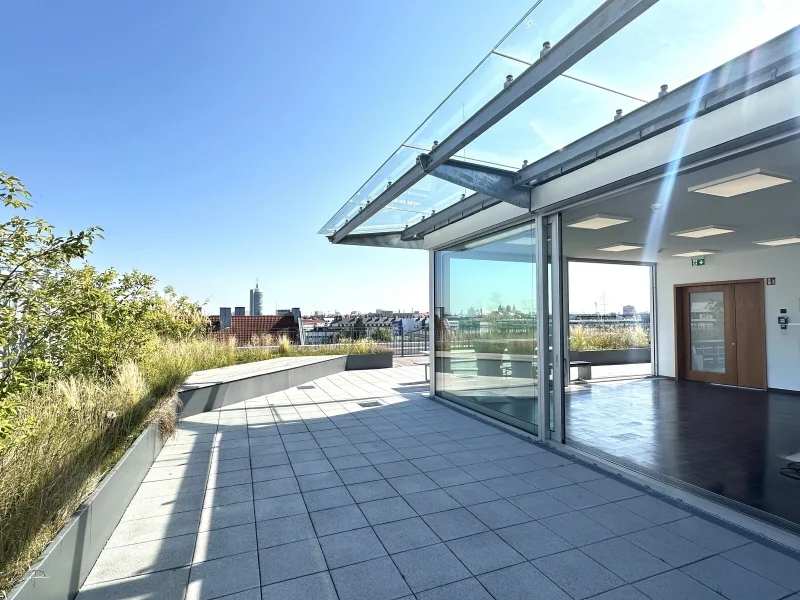 Terrasse - Büro/Praxis mieten in München - STOCK - Westpark | Dachterrasse | stylisch