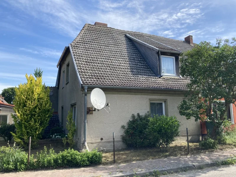 Straßenansicht - Haus kaufen in Beseritz - Gemütliche Doppelhaushälfte in ruhiger Nachbarschaft