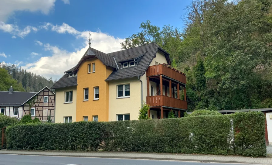 Hausansicht - Haus kaufen in Leutenberg - Renditestarkes Mehrfamilienhaus in Leutenberg