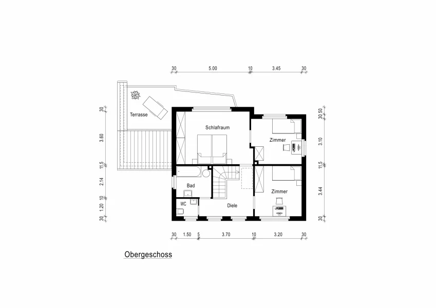 Grundriss obere Etage