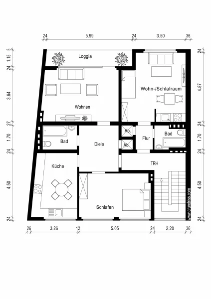 Grundriss dritte Etage