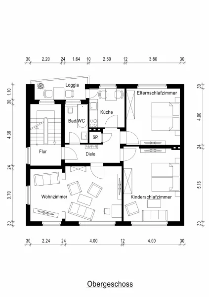 Grundriss 1 Obergeschoss