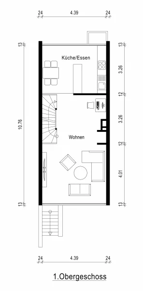 Grundriss 1 Obergeschoss