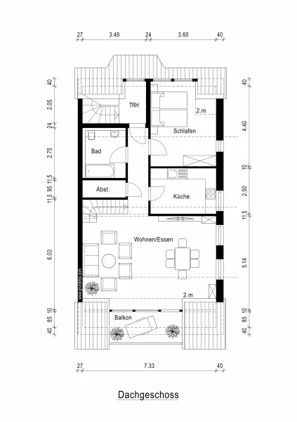 Grundriss untere Etage - Wohnung kaufen in Korschenbroich - Schöne Maisonettewohnung in gefragter Wohnlage