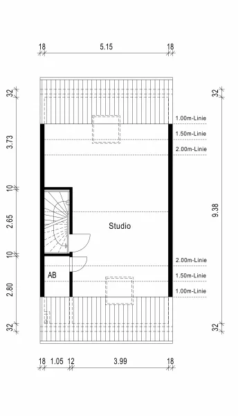 Grundriss Dachstudio