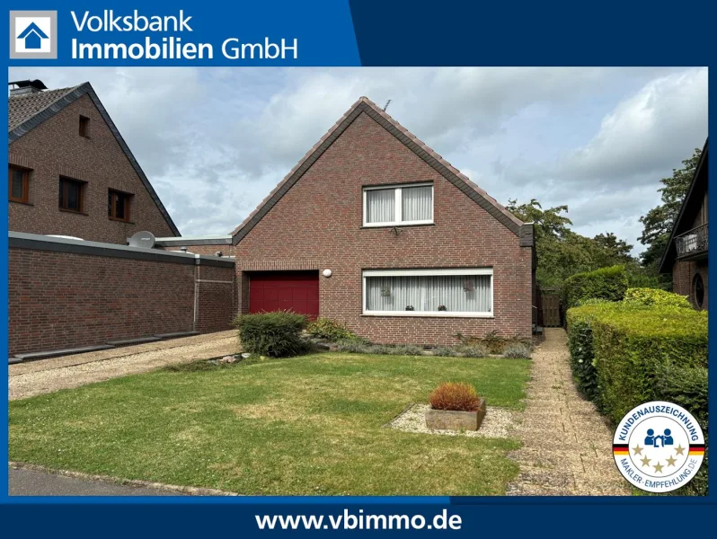 Ansicht  - Haus kaufen in Viersen - VIE-Dülken: freistehendes Einfamilienhaus mit Garage und schönem Garten mit Modernisierungsbedarf