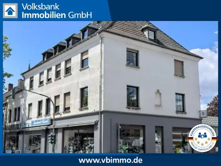 Ansicht Tönisvorster Str. 15-19 - Zinshaus/Renditeobjekt kaufen in Viersen - VIE-Süchteln: WGH mit 7 Wohnungen, 3 x Gewerbe  - Modernisierungsbedarf >100k Erlöse p.a. möglich