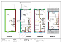 Grundriss Haustyp Jive 520 (DHH 13 + 15; 12 + 14 spiegelverkehr)