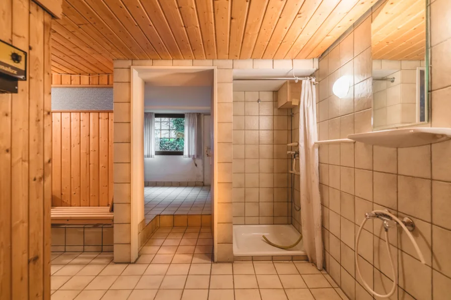 Dusche und Sauna