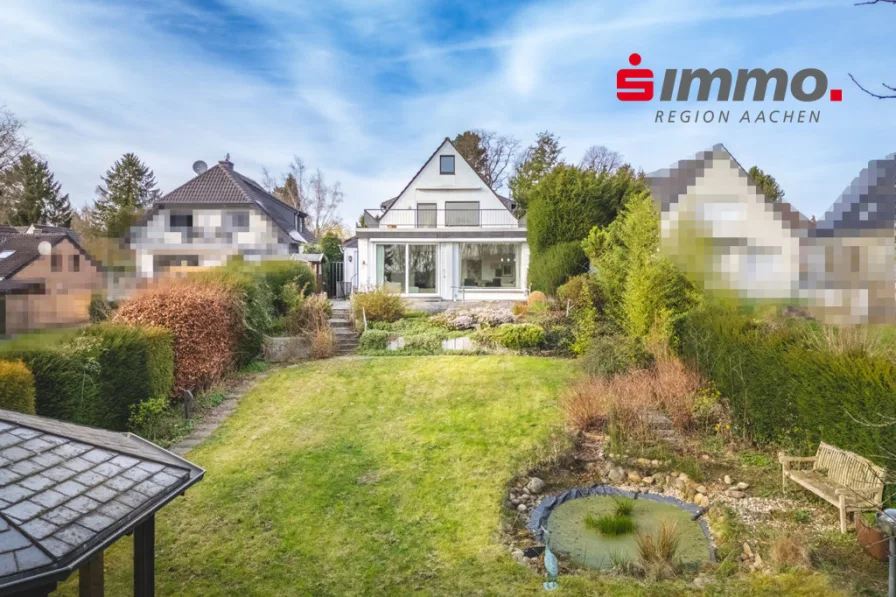 Titelbild - Haus kaufen in Aachen - Freistehendes Wohnhaus mit großem Garten und unverbaubarem Fernblick zu Lousberg und Soers